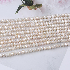 Wholesale 3-4mm Natural White Freshwater Pearl <b>String</b> Loose Pearl for DIY Necklace or <b>Bracelet</b> Spot From Zhuji - Product Image 3