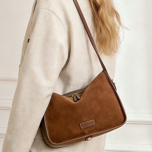 Célèbre marque de haute qualité luxe en cuir véritable daim sac à main femmes grande capacité sacs de marque luxe femmes sac à bandoulière - Product Image 1