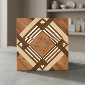 Carreaux de sol en céramique de porcelaine émaillée brillante imprimés numériquement effet bois marbre 40x40cm, résistants aux acides et antidérapants - Product Image 2