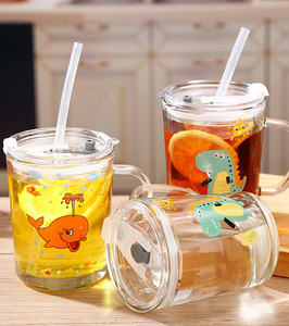 HECION Vasos para Bebidas, Té de Frutas y Agua, Vasos para Café y Bebidas Heladas con Pajitas, Muy Populares, Vaso de Agua para Niños - Product Image 2