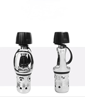 Régulateur de première étape à piston asymétrique Haiyun A0 - Cuivre chromé 1HP/3LP Port YOKE/DIN 230 Bar Équipement de plongée durable