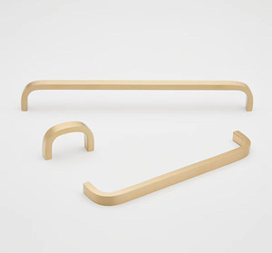 Hot Sale Solid Brass Kitchen Cabinet Handle C U Shaped Bronze Black <strong>Gold</strong> Brushed Nickel Wardrobe Door Handles - Product Image 2