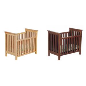 Maison de poupée 1:12 berceau en bois miniature lit d'enfant Mini meubles pépinière bébé lit berceau décorer <span class=keywords><strong>accessoires</strong></span> - Product Image 1