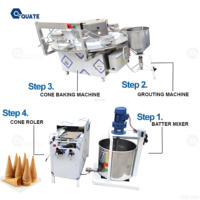 Machine à cônes à glace électrique rotative automatique pour la fabrication de rouleaux aux œufs, de gaufrettes et de gaufres croustillantes