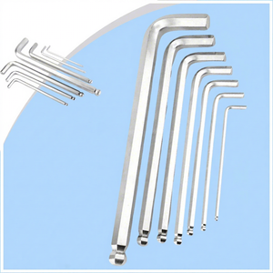 Industrial Cr-V Steel Ball End Hex Key <b>Set</b> L-Shaped Allen Wrench Metric Imperial Long Arm Hexagon Spanner <b>Hand</b> <b>Tool</b> Kit - Product Image 1