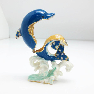 Caja <span class=keywords><strong>de</strong></span> baratija esmaltada <span class=keywords><strong>de</strong></span> metal personalizada, soporte <span class=keywords><strong>de</strong></span> joyería <span class=keywords><strong>de</strong></span> delfín navideño para decoración del hogar, adornos, regalos <span class=keywords><strong>de</strong></span> navidad - Product Image 5