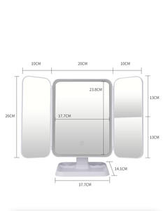 신형 LED 화장 도구 데스크탑 조명 거울 휴대용 화장대 거울 선물 여성용 - Product Image 4