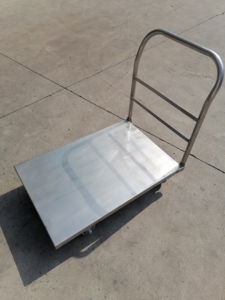 औद्योगिक सामग्री ले जाने वाली धातु संरचना भारी शुल्क प्लेटफार्म डोली किराना गाड़ी ट्रॉली - Product Image 5