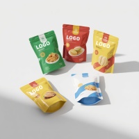Sacs d'emballage alimentaire transparents à fenêtre, pochettes verticales refermables pour collations et repas de sport