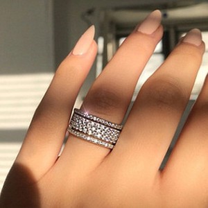 Anello di Fidanzamento Classico da Donna F149 con Diamante Bianco Naturale Taglio Brillante Rotondo Colore G - Product Image 4