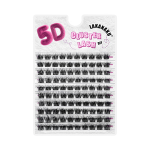 Cils en grappe 5D DIY 10mm 12mm 14mm 16mm, bouclés, épais et volumineux, pour les cils artificiels des femmes asiatiques et de race mixte - Product Image 2