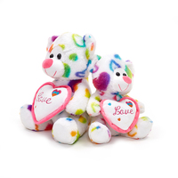Animal en peluche en peluche doux, jouets promotionnels ours en peluche avec coeur cadeaux saint-valentin ours en peluche jouet en peluche