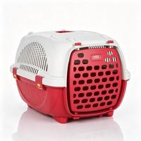 Cage de transport portable pour animaux de compagnie en plastique durable avec fermeture sécurisée et ventilation pour chats et chiens, utilisation intérieure et extérieure