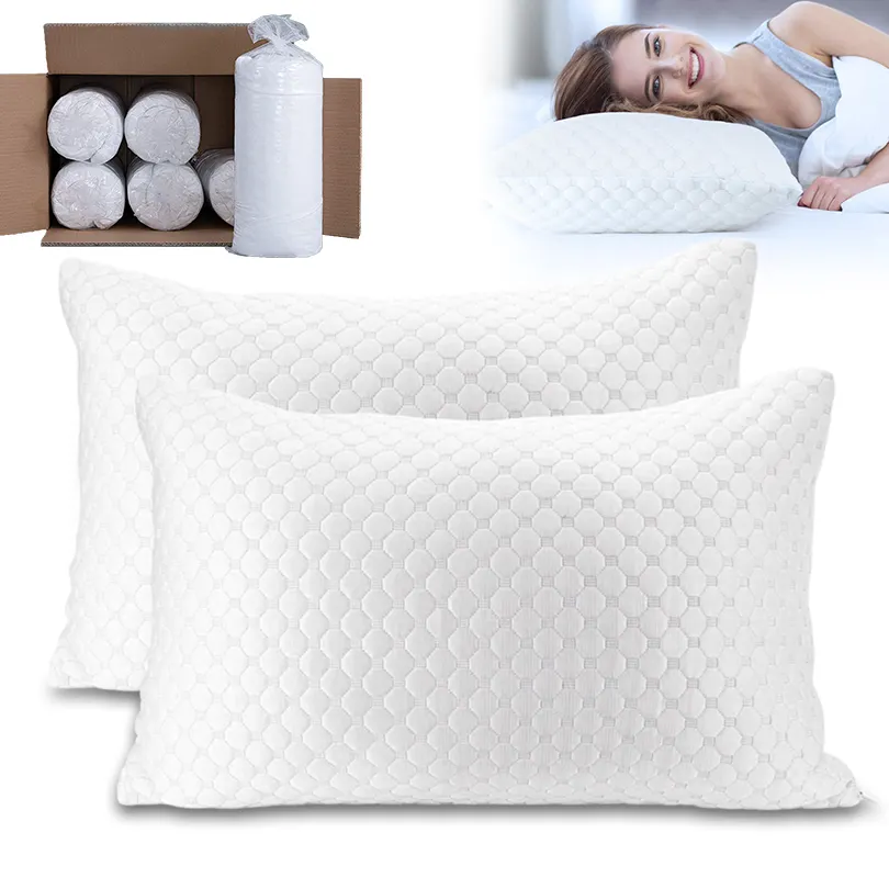 Exquisite Height Adjustable Hypoallergenic gel bamboo cooling Shredded memory foam pillow