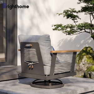 Ensemble <span class=keywords><strong>de</strong></span> meubles <span class=keywords><strong>de</strong></span> <span class=keywords><strong>jardin</strong></span> en aluminium au design unique, fauteuil pivotant simple pour patio, hôtel, extérieur, canapé d'extérieur - Product Image 5