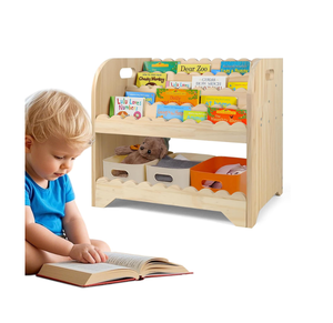 Librería Infantil Resistente de 5 Niveles, Estantería de Madera para Niños con Estantes Festoneados, Librería Montessori para Niños - Product Image 1