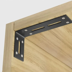 Black <b>Stainless</b> <b>Steel</b> L <b>Angle</b> Heavy Duty Wall <b>Bracket</b> 90 Degree Right <b>Angle</b> Adjustable <b>Angle</b> Code 2mm Thickness DIY Furniture - Product Image 1