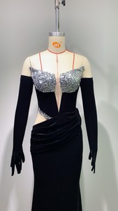 Đầm dạ hội nhung nữ ED2675 mới về, đầm dài đính <span class=keywords><strong>sequin</strong></span>, kiểu dáng thanh lịch - Product Image 6