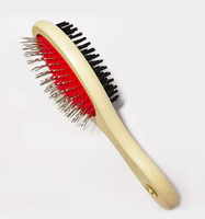 Peigne Double face pour animaux de compagnie, peigne en bois pour chiens et chats, épilation des poils, brosse souple