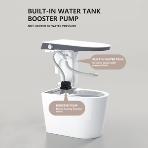 WC intelligent MWD personnalisé avec bidet intégré, induction, abattant automatique, réservoir d'<span class=keywords><strong>eau</strong></span> intégré, WC électrique pour petits espaces, toilettes intelligentes pour salle <span class=keywords><strong>de</strong></span> bain - Product Image 2