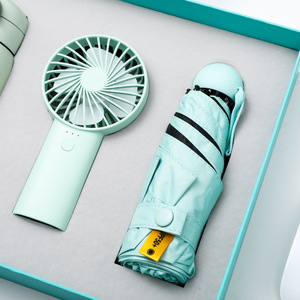 IStapromo Gifts Summer Fresh Gift Warm <b>Cup</b> Small Fan Umbrella Set High Beauty Water <b>Cup</b> Sunscreen Umbrella Cool Gift - Product Image 3