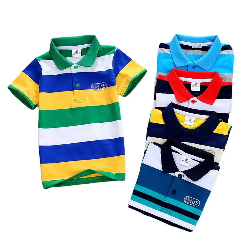 2024 yaz kore baskı yeni çocuk giyim Polo tişört büyük Boys için kısa kollu Polo GÖMLEK Boys için kısa kollu