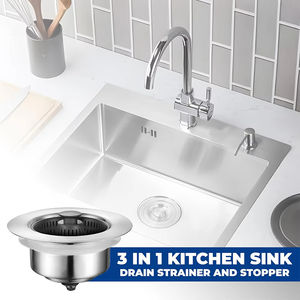 Filtro de Desagüe Redondo 3 en <span class=keywords><strong>1</strong></span> de Acero Inoxidable para Fregadero de Cocina, Desatascador Desmontable Anticongelante - Product Image 4