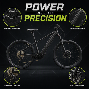 EM5 3. Generation <span class=keywords><strong>Hardtail</strong></span> Elektro-<span class=keywords><strong>MTB</strong></span> M430 500W Mittelmotor SHIMANO Sora U4000 9-Gang Samsung 960Wh Langstrecken-Aluminium <span class=keywords><strong>E</strong></span>-<span class=keywords><strong>MTB</strong></span> - Product Image 4