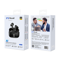 Écouteurs Stéréo Sans Fil Miccell True Wireless, Casque Sportif avec Réduction de Bruit ANC/ENC, Traducteur Instantané IA, Écouteurs TWS