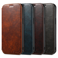Casing Dompet Lipat Magnetik Fashionable dengan Pengisian Daya Nirkabel untuk iPhone 12 13 14 15 Pro ProMax, Bahan Kulit PU, Model Terbaru