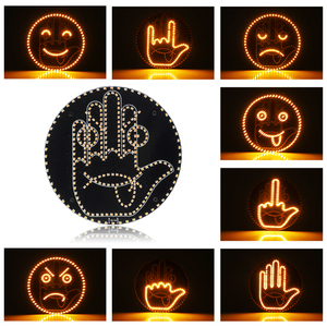 Lampe à geste créative <span class=keywords><strong>et</strong></span> amusante, trois modèles, pour intérieur <span class=keywords><strong>de</strong></span> voiture, pare-brise arrière, LED, signe <span class=keywords><strong>de</strong></span> geste <span class=keywords><strong>de</strong></span> la main, signe du majeur, feu <span class=keywords><strong>de</strong></span> freinage d'avertissement - Product Image 5