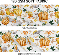 Nappe personnalisée imprimée avec des motifs d'automne colorés, en tissu imperméable et résistant, anti-poussière, pour les fêtes d'Halloween