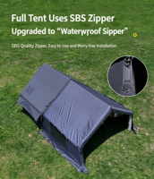 Abri gonflable d'hiver, tente instantanée pour la famille, tente de camping en tissu Oxford imperméable, tente gonflable pour le camping en plein air et la randonnée