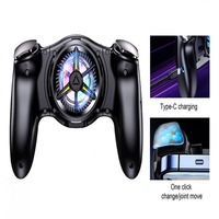 JK01 2IN1 PUBG contrôleur de jeu téléphone portable Gamepad L1R1 bouton de feu avec radiateur de ventilateur refroidisseur