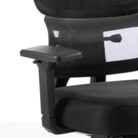 Chaise de bureau ergonomique à dossier haut en maille avec accoudoirs 3D réglables, appui-tête réglable en hauteur, roulettes silencieuses en nylon pour atelier et chambre