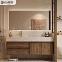 Buildgres-Armoire de salle de bains moderne pour maquillage, vanité de salle de bains