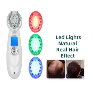 China fornecedor nova máquina de tratamento anti-queda de cabelo pente boa e eficaz escova elétrica pente de luz LED