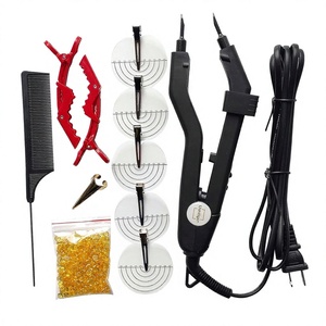 Lisseur à kératine professionnel pour extensions pré-collées, avec plaques fines et longues, fixation forte, pour usage domestique et professionnel - Product Image 1