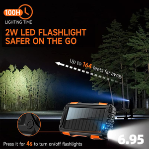 Banco de Energía Portátil Impermeable <span class=keywords><strong>para</strong></span> Exteriores con Carga Inalámbrica y Soporte <span class=keywords><strong>para</strong></span> Cargador Solar de 20000mAh <span class=keywords><strong>para</strong></span> Teléfonos Celulares, Gran Oferta 2025 - Product Image 6