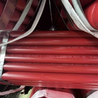 Tuyau en acier au carbone pour sprinklers anti-incendie de 2 à 8 pouces, ASTM A53 ASTM A795 Sch40, rainuré, peint en rouge, soudé ERW
