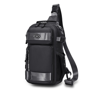 Midelunya hommes à la mode Oxford tissu multifonctionnel <span class=keywords><strong>poitrine</strong></span> sac étanche extérieur bandoulière épaule sac à dos fermeture éclair nouveau - Product Image 2