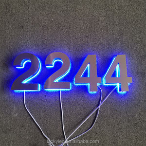 ป้ายสแตนเลส3D แบบกำห<span class=keywords><strong>น</strong></span>ดเองตัวอักษรช่อง LED 3D อะคริลิคตัวอักษรมีไฟเรืองแสงตัวอักษร LED ตัวเลข<span class=keywords><strong>บ้าน</strong></span> - Product Image 2