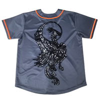 Camisetas de Béisbol Grises Extra Grandes, Bordado Personalizado, Jersey de Béisbol de Alta Calidad con Ribete de PU