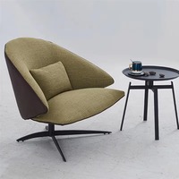 Fauteuil simple minimaliste moderne nordique, chaise longue asymétrique, revêtement en cuir, pour salon, villa, appartement