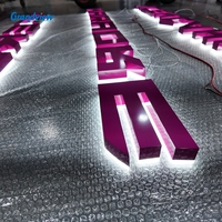 Enseigne lumineuse LED 3D en acrylique pour extérieur, personnalisée, pour bureau, logo lumineux pour bâtiment