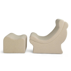 Customized Fabric Recliner Chair With Footstool For Living Room Bedroom Leisure Furniture Set Child Use Foam Filling <b>Plastic</b> - Product Image 3