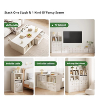 Organisateur de chambre d'enfant modulaire avec étagères ouvertes, armoire à double porte, rangement pour jouets, livres, vêtements, meubles de chambre d'enfant