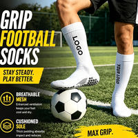Chaussettes de football unisexes antidérapantes, chaussettes de football personnalisées respirantes à séchage rapide en nylon/coton, chaussettes d'entraînement de football