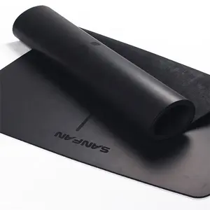 深圳三帆环保天然橡胶再生普拉提黑色定制Pu瑜伽垫