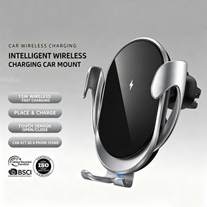 Support de téléphone de voiture HiTao 15W à chargement sans fil rapide, fixation sur grille d'aération, serrage automatique, détection tactile - Product Image 6